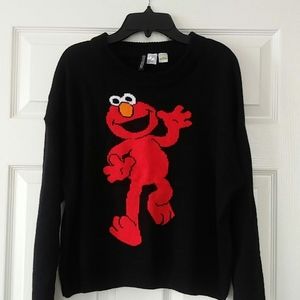 Cropped Elmo Graphic Sweater